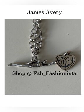 James Avery Swimmer 2018 heart charms Sterling silver